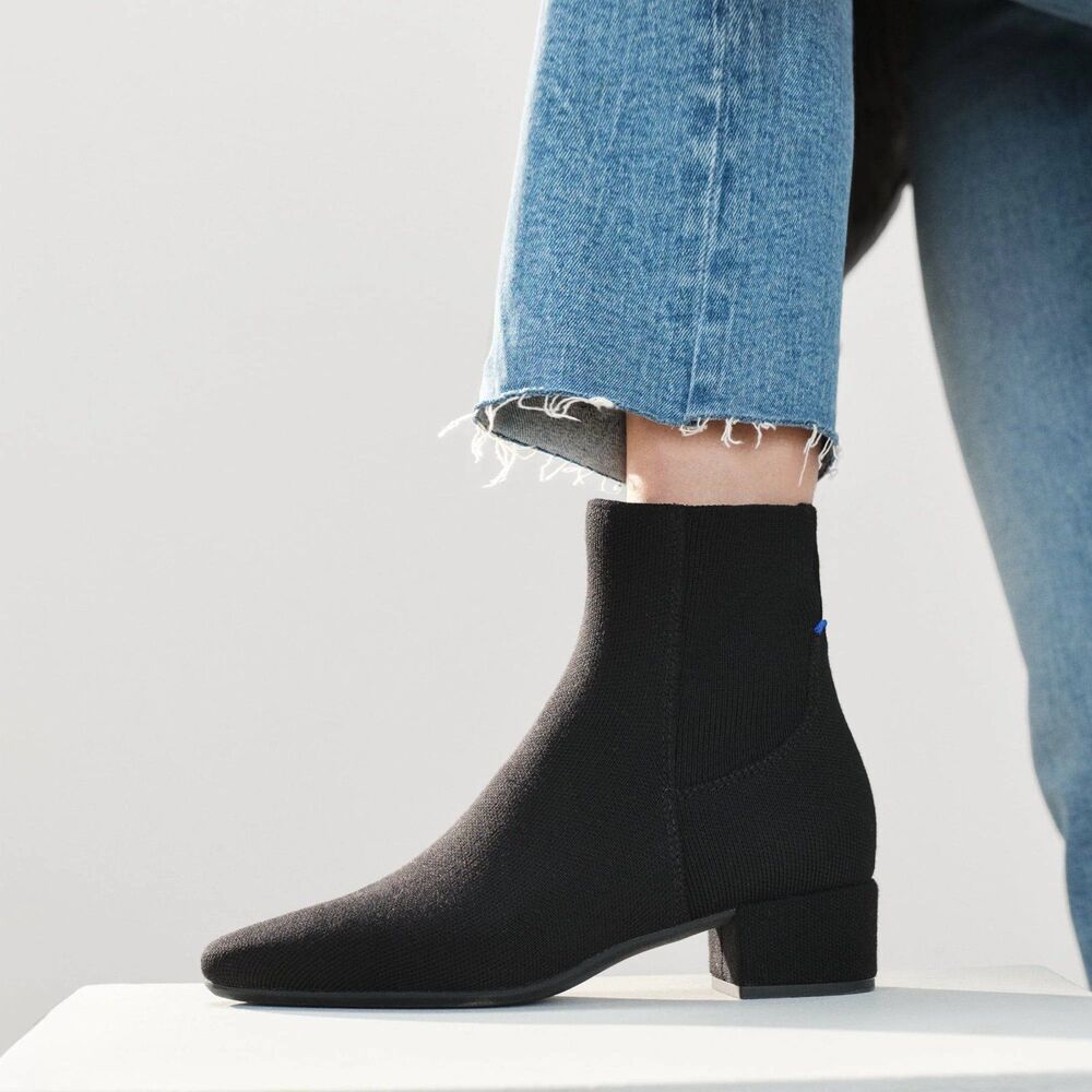 Rothys The Classic Heeled Ankle pointy Boot in black Size 12